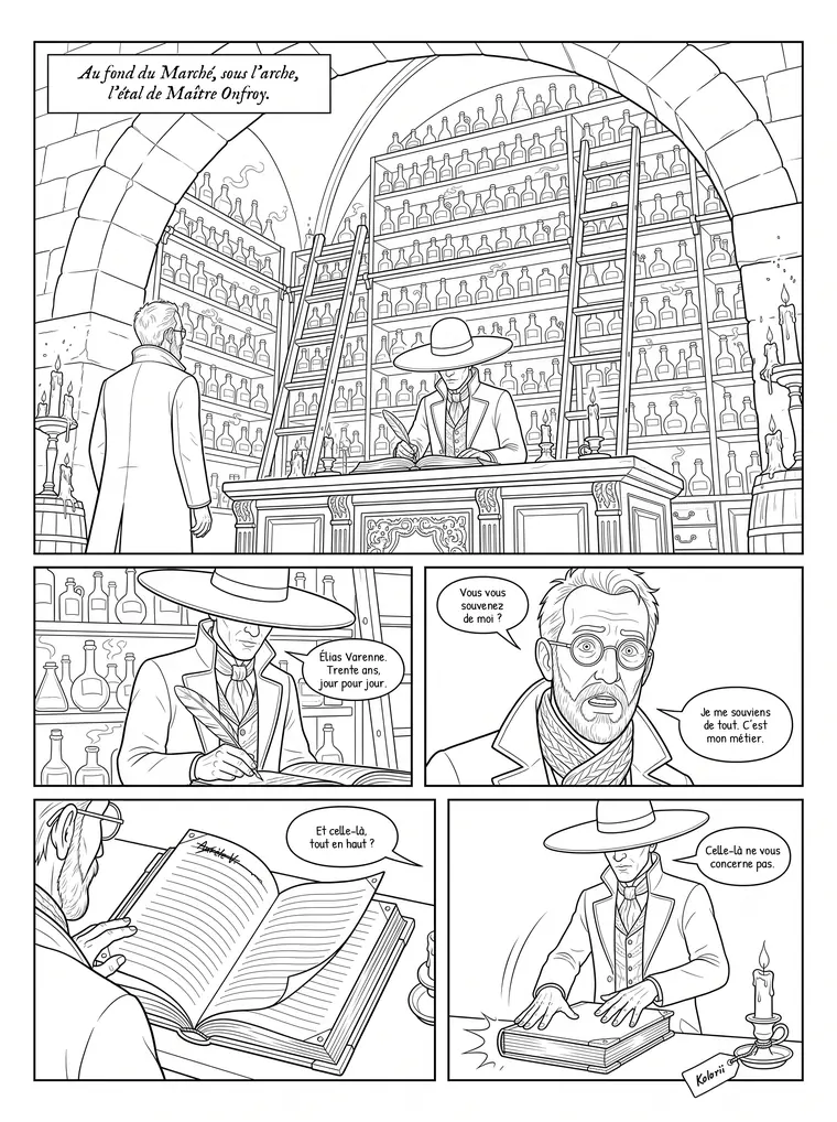 Planche 6 : l’étal de Maître Onfroy.