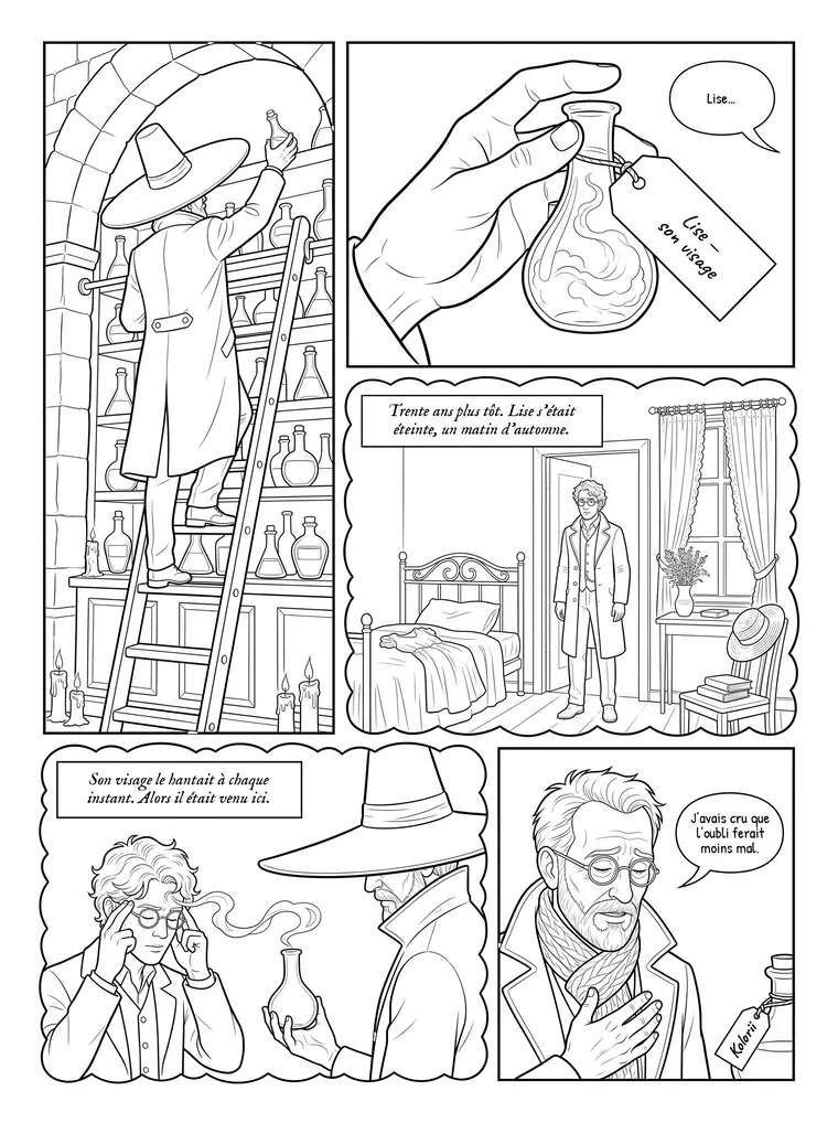 Planche 7 : le souvenir perdu.