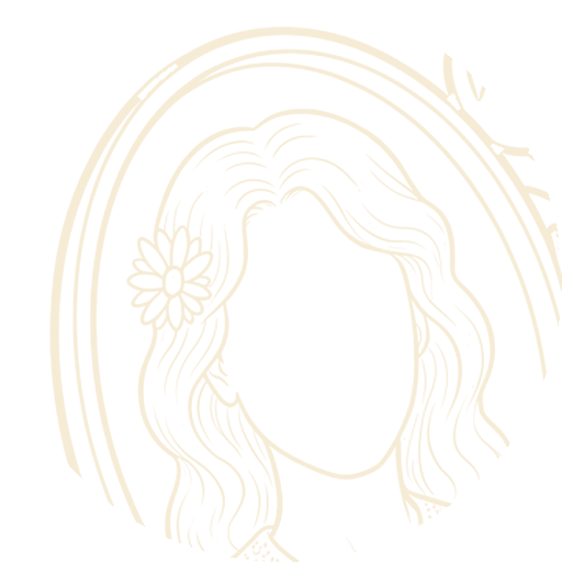Le portrait de Lise : ses cheveux, sa fleur, mais pas de visage.