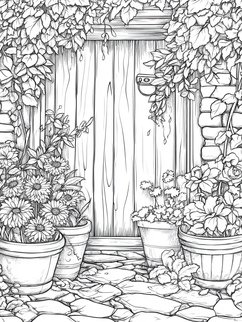 Coloriage adulte gratuit pot de fleurs décoratif à télécharger en PDF