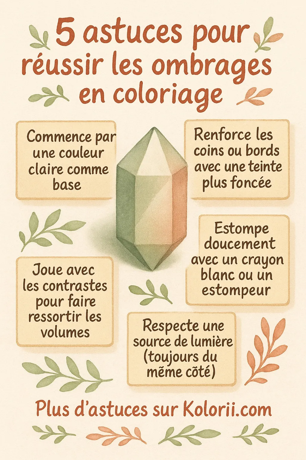 Technique coloriage adulte astuces ombrages gratuit - Transformez vos coloriages plats en créations tridimensionnelles grâce aux ombres portées et aux dégradés directionnels. Apprenez à identifier la source de lumière, à placer les ombres stratégiquement et à jouer avec les contrastes pour un rendu sculptural impressionnant. - Intermédiaire 5 étapes