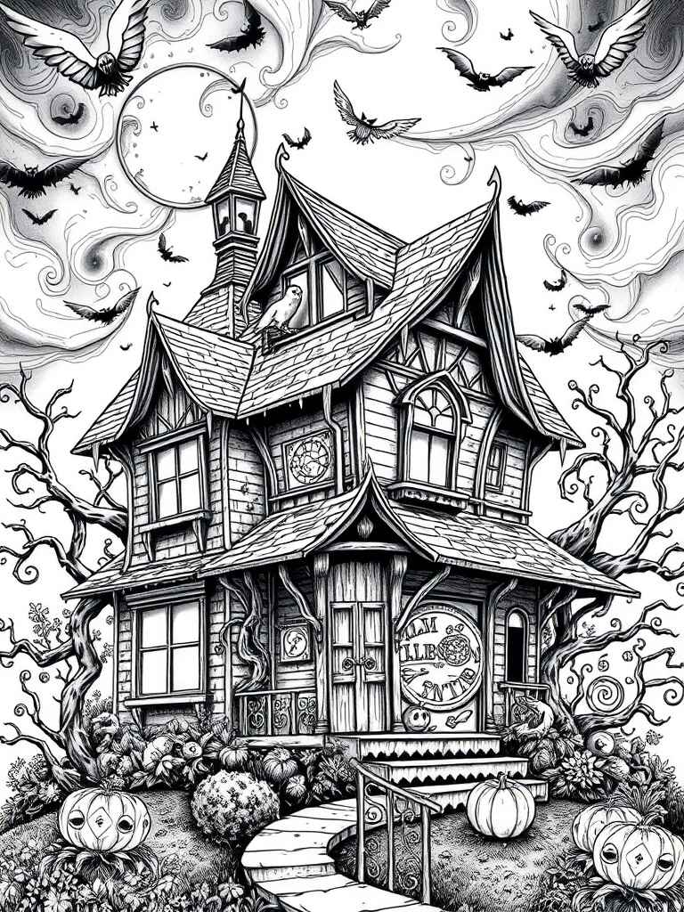 coloriage maison