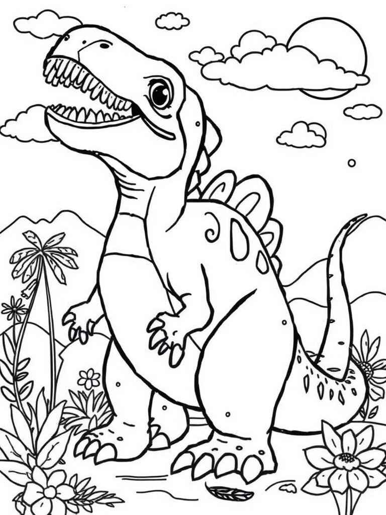 dinosaure coloriage