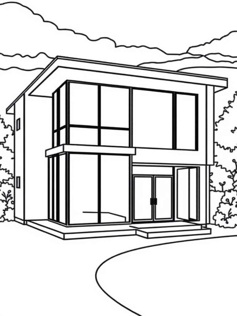 coloriage maison 