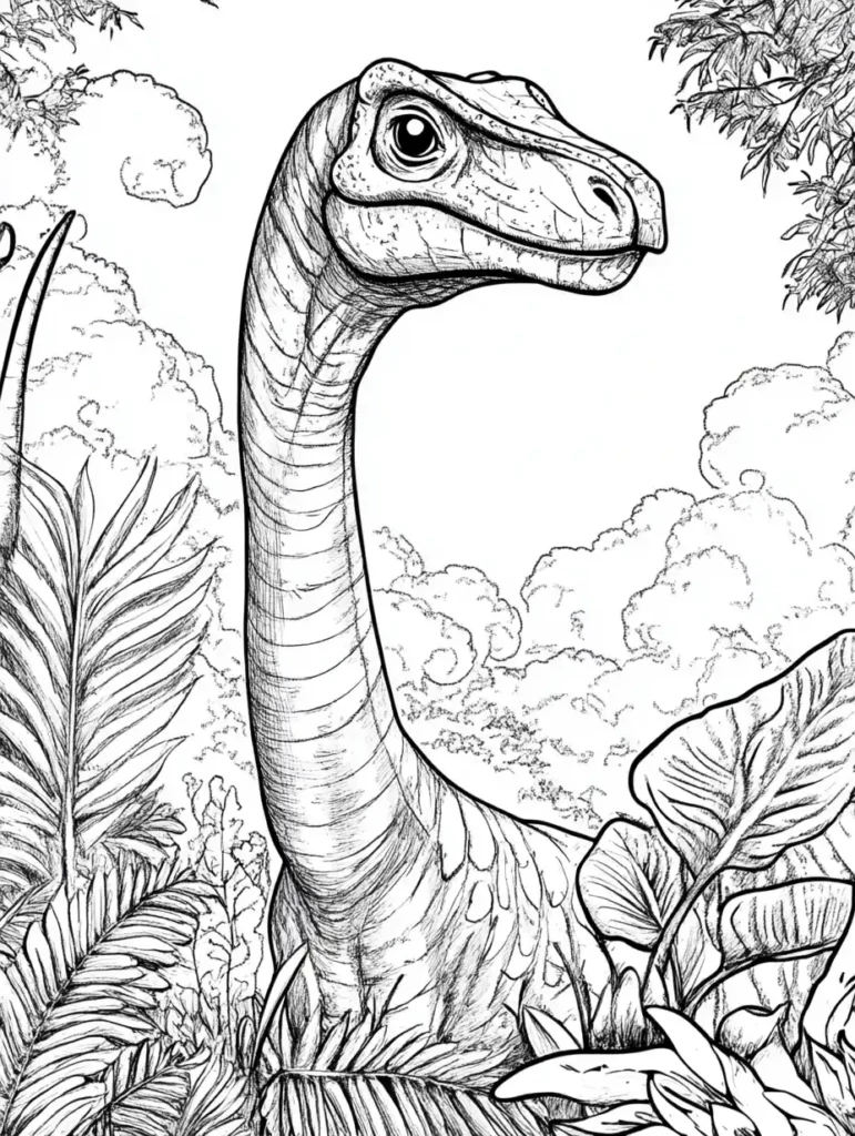 dessin à colorier dinosaures