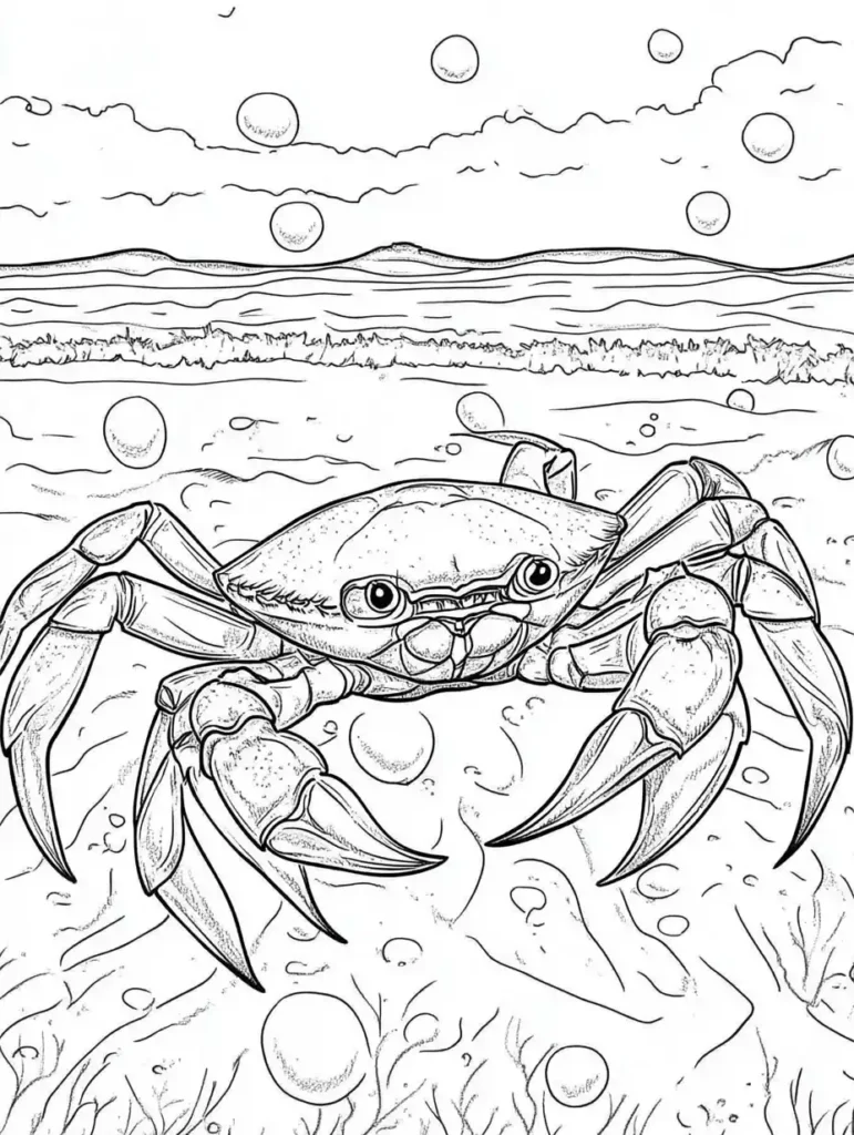 coloriage de crabe