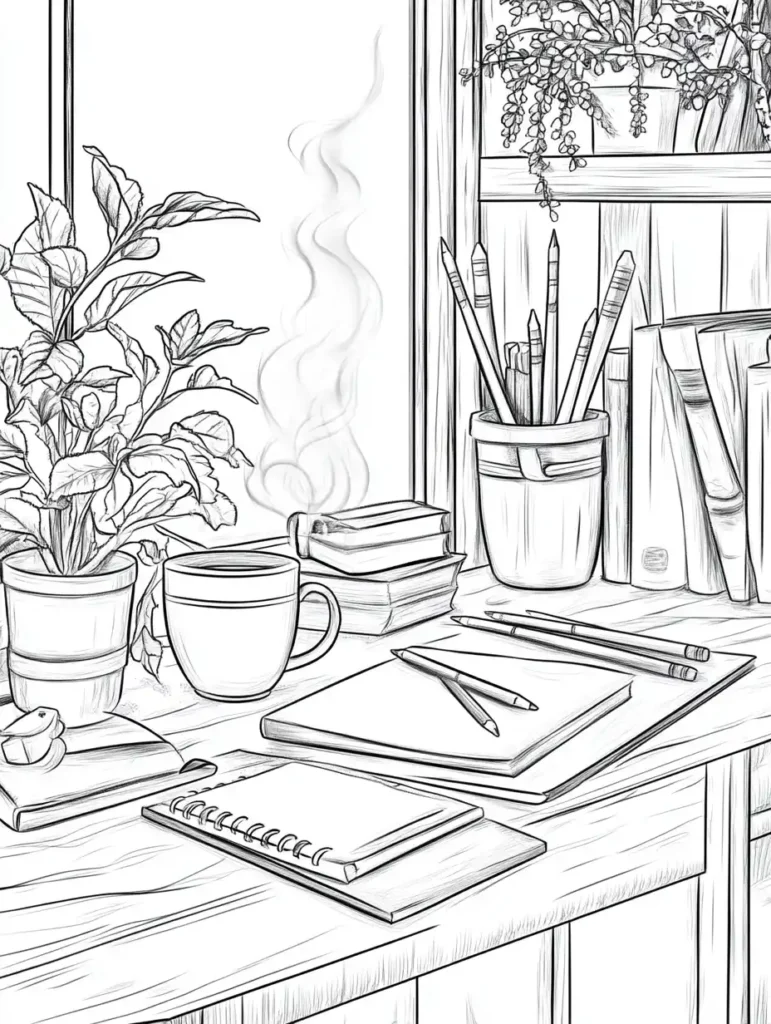 coloriage-pour-adultes-bureau-zen-et-creatif