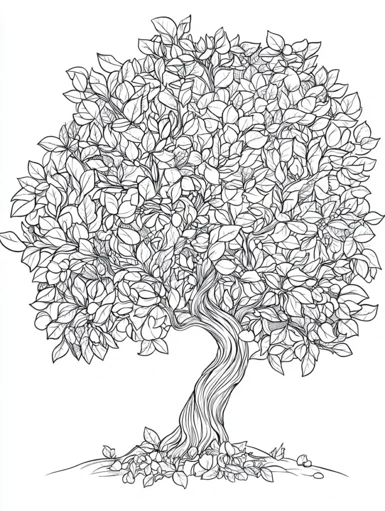 Un arbre majestueux aux détails 
