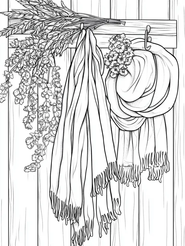 coloriages-pour-adultes-chapeau-et-echarpe